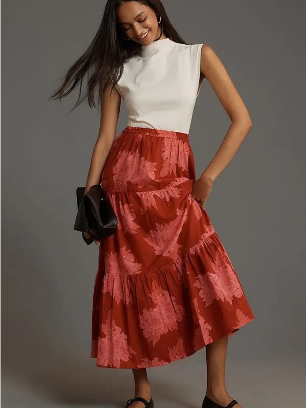 Mille Paola Ruffle Maxi Skirt